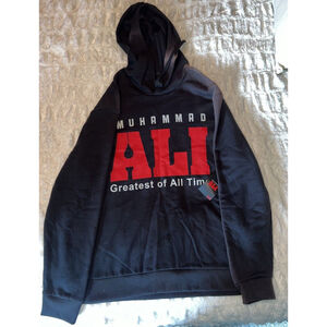 Muhammad Ali "Greatest Of All Time" Hoodie Comfort SIZE L Black Ombré NWT